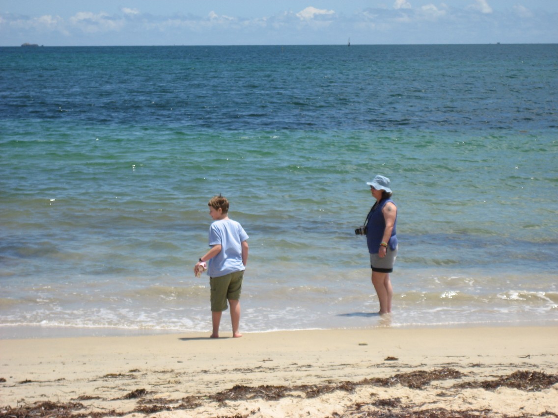 Getting their feet in the Indian Ocean,  Fremantle 21 November 2008