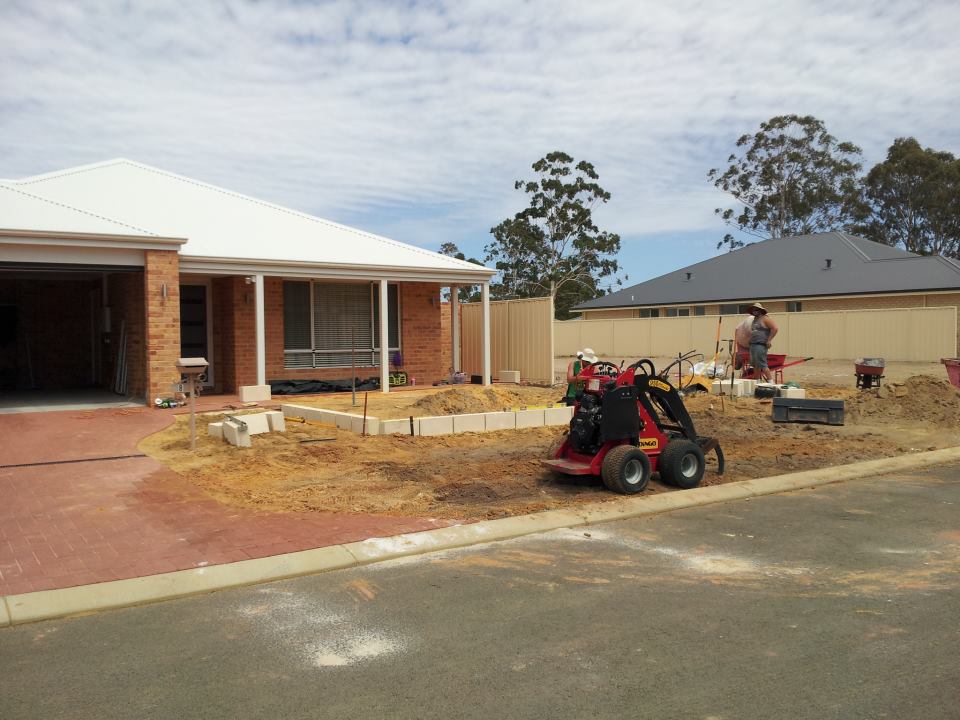 Landscaping Begins at the front of the New Abode
21st Feb 2013