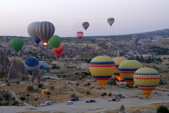 Ballooning in Cappadocia. We left before sunrise.