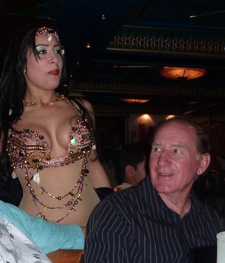 Nile Dinner Cruise. Belly dancer. We also had a whirling dervish.