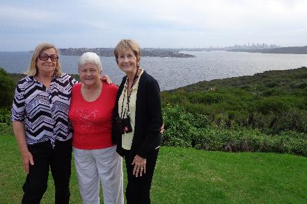 At a lookout at North Head. Sydney Harbour with South Head and the city in the back ground.