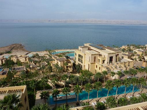 Overlooking the rest of the complex from our room. We are also looking at the Dead Sea and across to Isreal