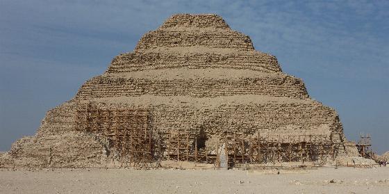 Step Pyramid of Djoser. 2665BC
Built of mud bricks and under conservation.