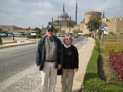 Kathy and Bruce with a general view of Cairo Citadel .
Cairo/Egypt-Jan.2008.