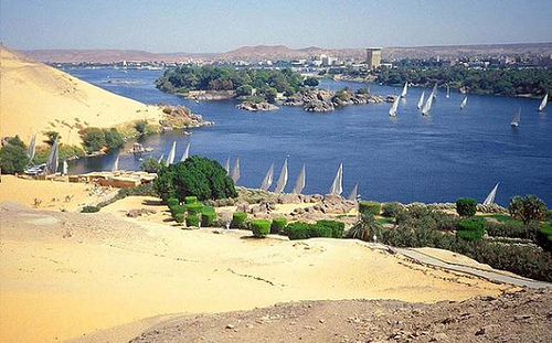 The River Nile in Aswan.