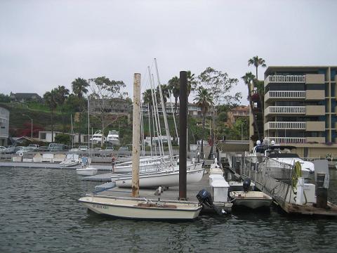 Here in new port beach all have a beach flat and his boat.