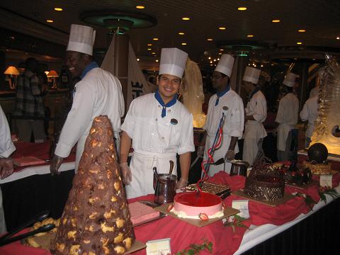 You are welcome to Cruise Choclate show and buffet.