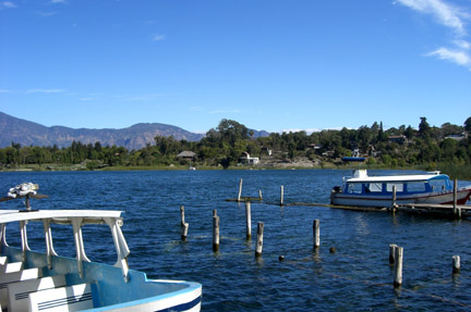 This is where we docked at Santiago. Lake Atitlàn.