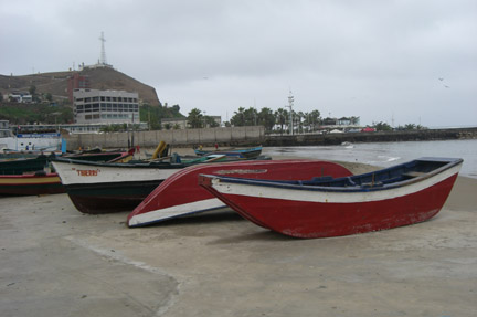 Fishing boats. The daily catch is sold at the wharf.