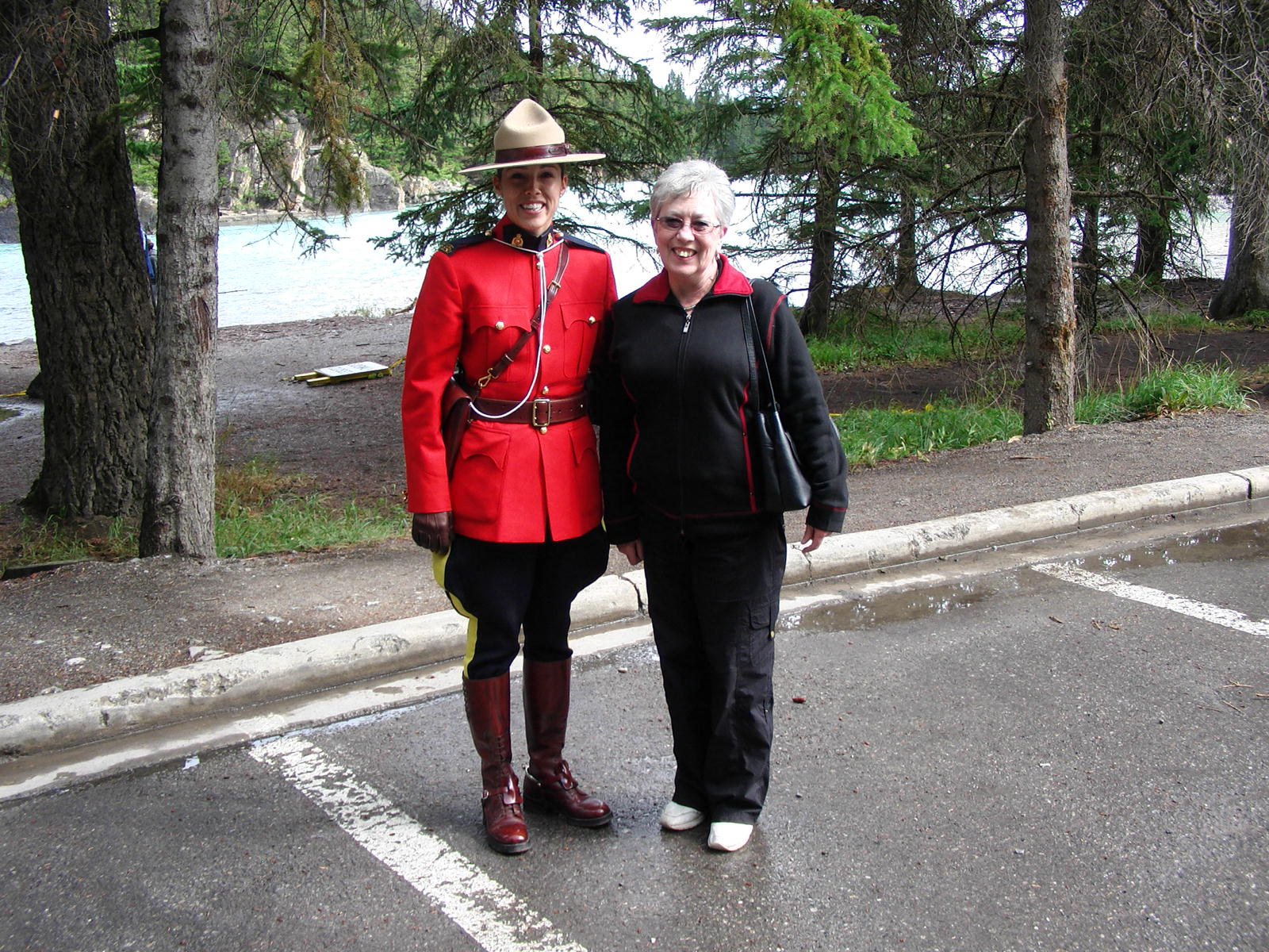 At Banff with the female mountie